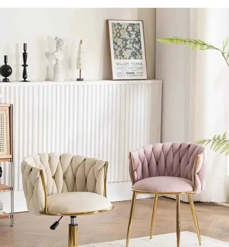 Home Girls Bedroom Makeup Chair, Comfortable for Long Periods of Time Grace Living Room Backrest Lift Swivel Chair JQM Furniture