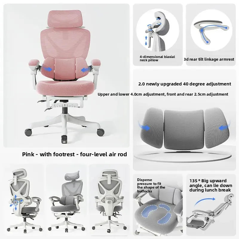 Comfortable Ergonomic Chair for Home Office Gaming with Lumbar Support Recline