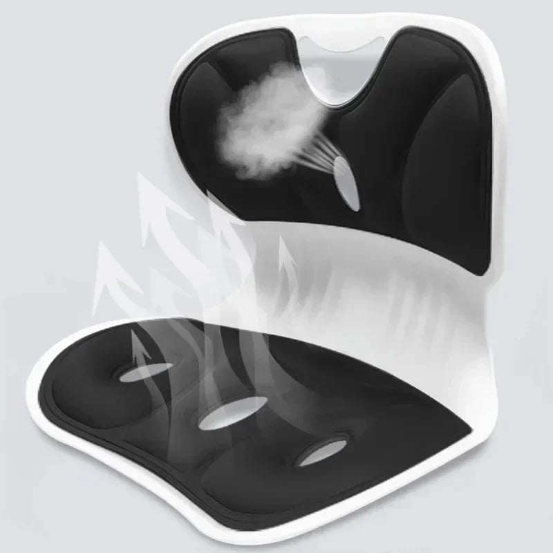 Lumbar Support Cushion Office Seat Lumbar Support Posture Correction Memory Foam Non-Slip Cushion Pain Relief Chair Breathable