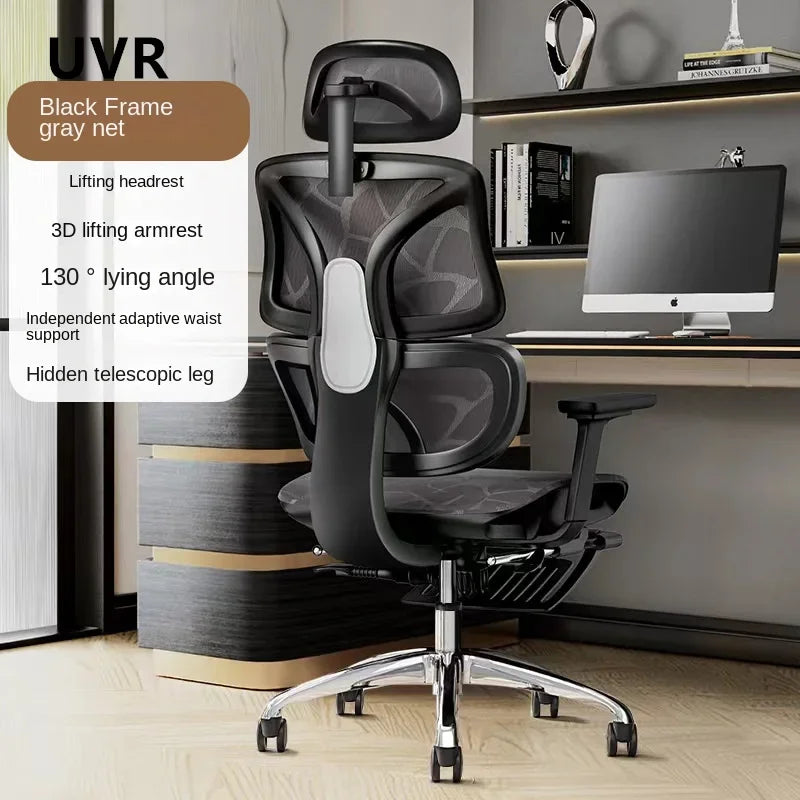 UVR New Gaming Computer Comfort Breathable Mesh Staff Ergonomic Backrest Chair Sponge Cushion Swivel Chair Home Office Chair