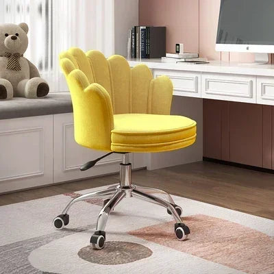 Nordic Female Anchor Chair Rotatable Home Office Chair Lovely Pink Bedroom Desk Chair with Adjustable Lift Stylish Furniture