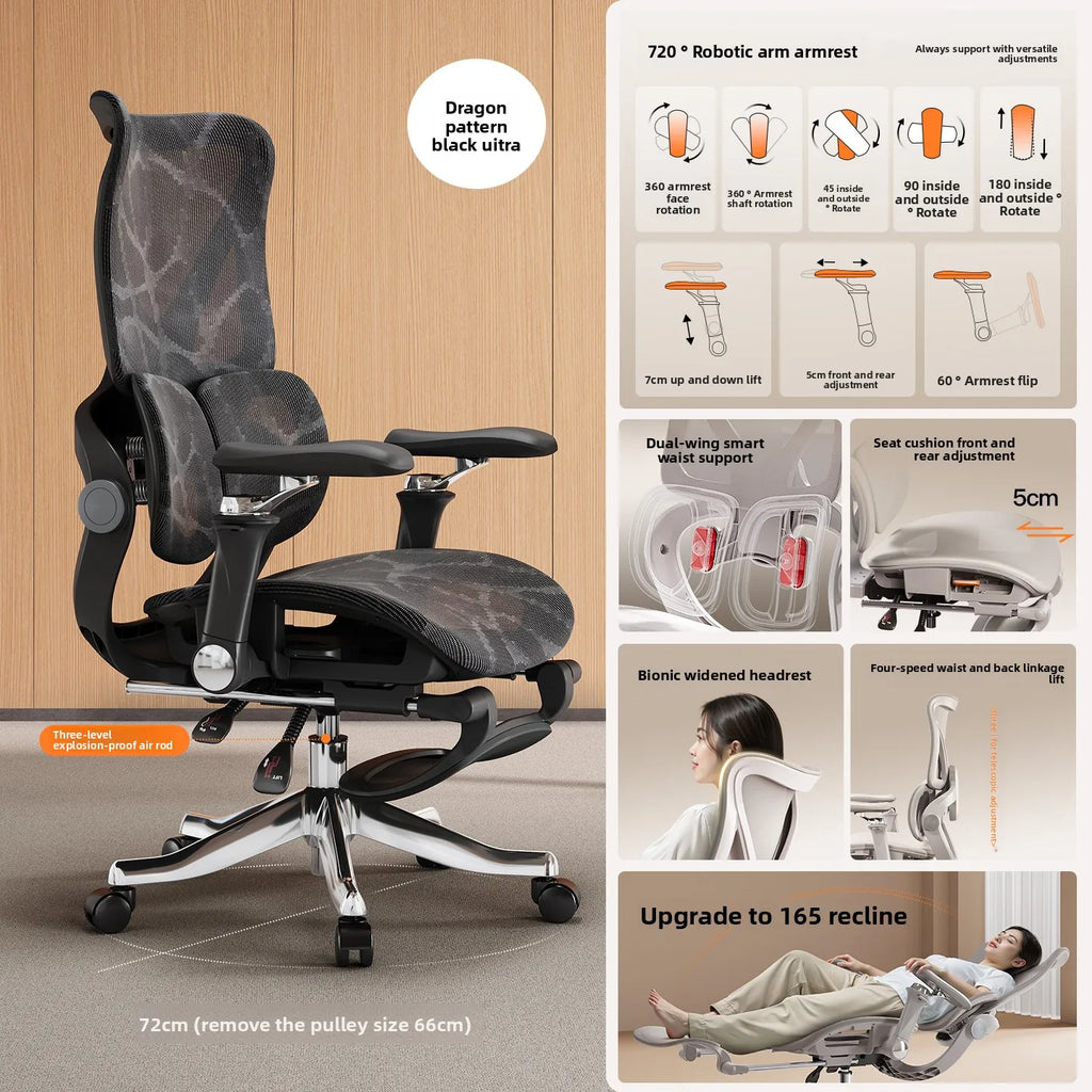 Ergonomic Chair for Long Sitting Comfort Office Computer Chair with Lumbar Support Gaming Chair for Home