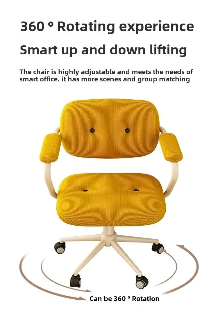 Chair Home Comfortable Sedentary Study Office Chair Bedroom Light Luxury Makeup Chair Simple Lifting Desk Computer Chair