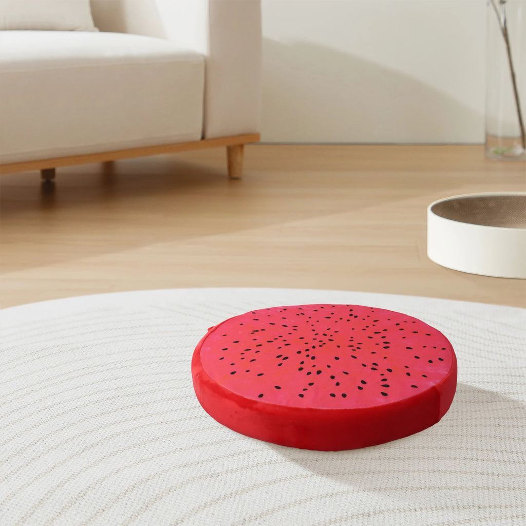 Cartoon Fruits Print Round Bar Chair Cushion Cover Anti-Slip Seat Cushion Slipcover Soft Stool Cushion Covers Slipcover