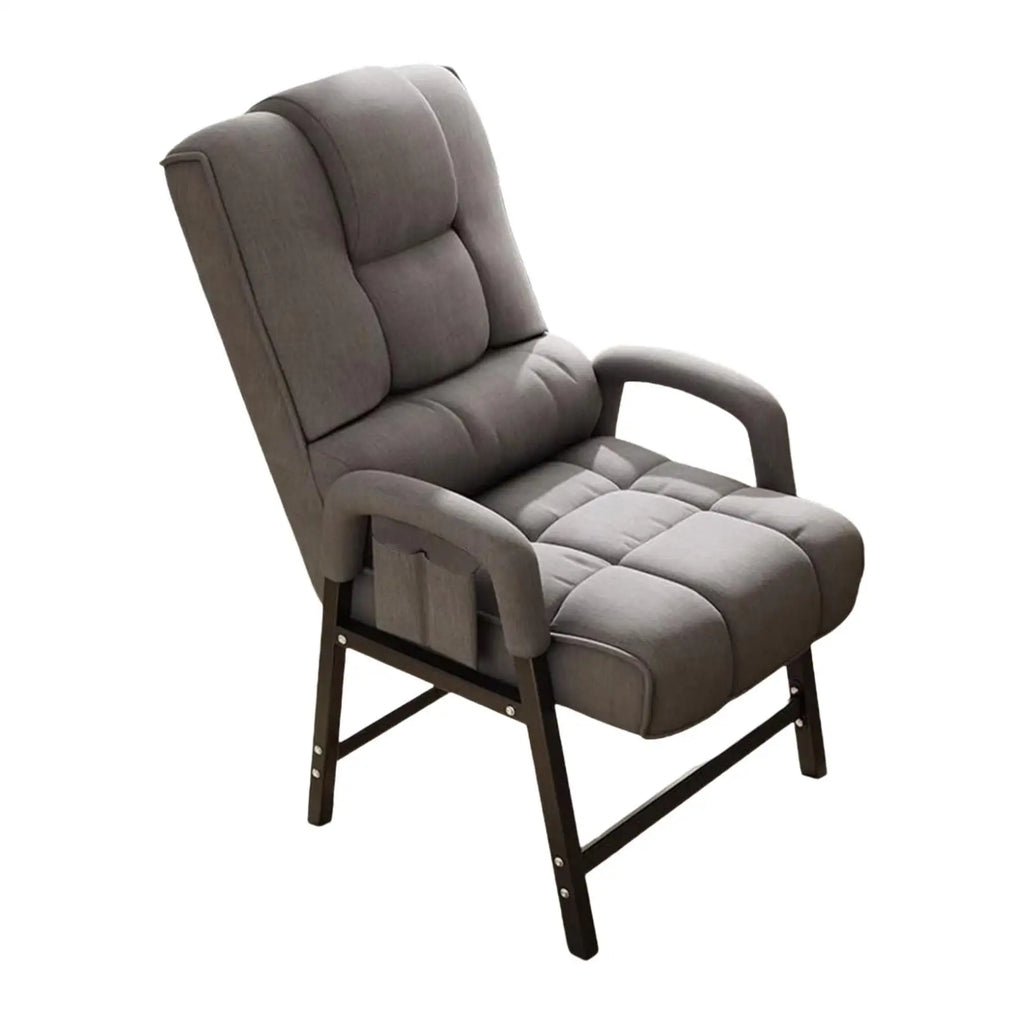 Ergonomic Reclining Chair Padded Cushion Seat High Back Metal Frame Dormitory Thickened Neck Support For Gaming Reading Chair