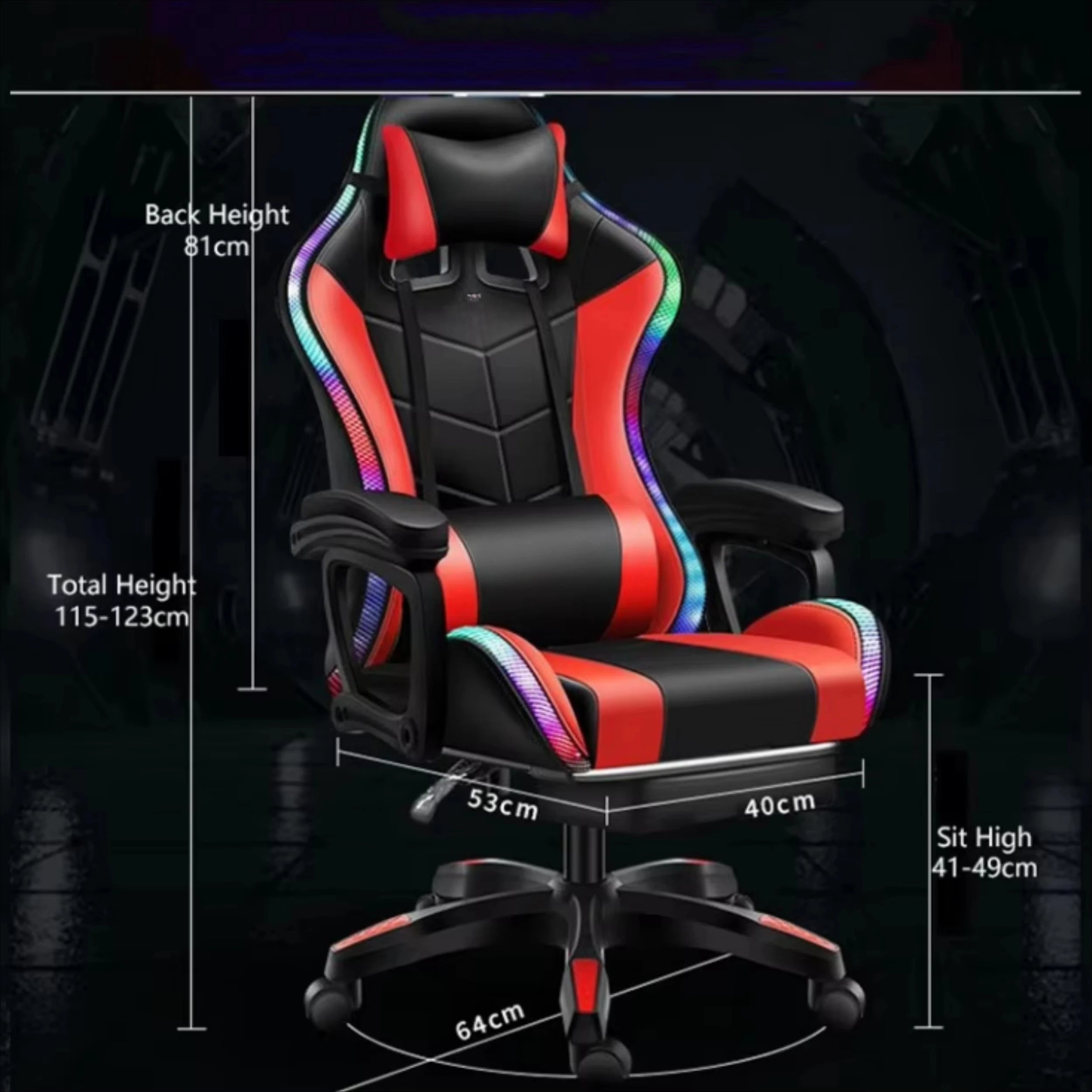 Fast Shipping Silla Gamer Cheap Computer Gaming Chair Computer Adjustable Racing Gaming Chair with RGB and Massage
