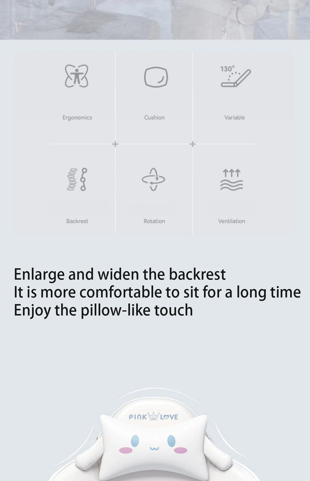 New Upgraded Office Chair Student Dormitory Clear Blue Gaming Chair Bedroom Lift Rotating Armrest Diamond Texture Cushion