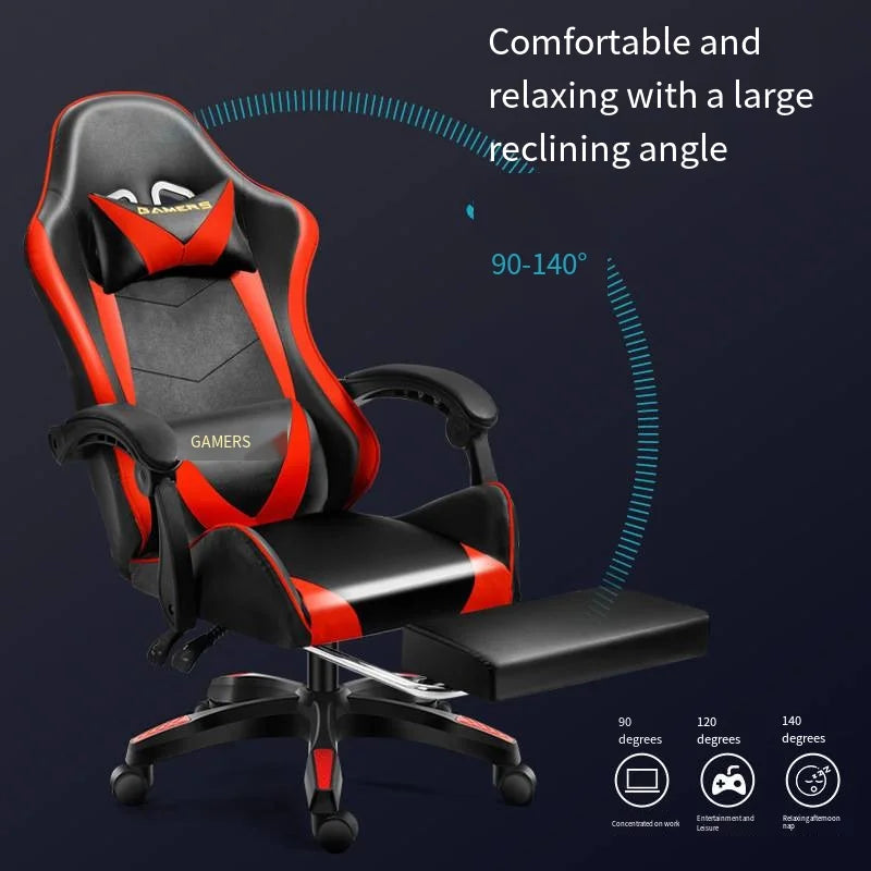 Gaming Chair Office Chair Ergonomic PU Leather Computer Desk Chair with Headrest and Lumbar Support Game Chairs Racing Chair