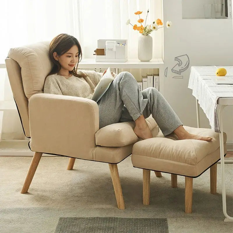 Living Room Lounge Chair Computer Chair Home Study Office Chair Bedroom Armchair Folding Single Person Sofa Chair Vanity