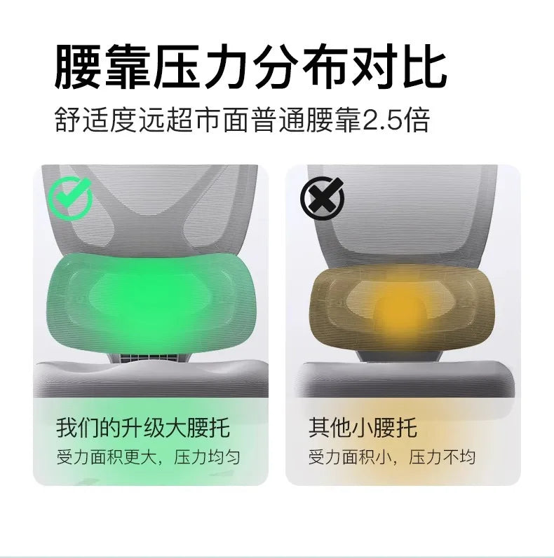 Gaming Chair Footrest Adjustable Office Ergonomic 3D Lumbar Design Breathable Mesh Layered Sponge Silla De Escritorio