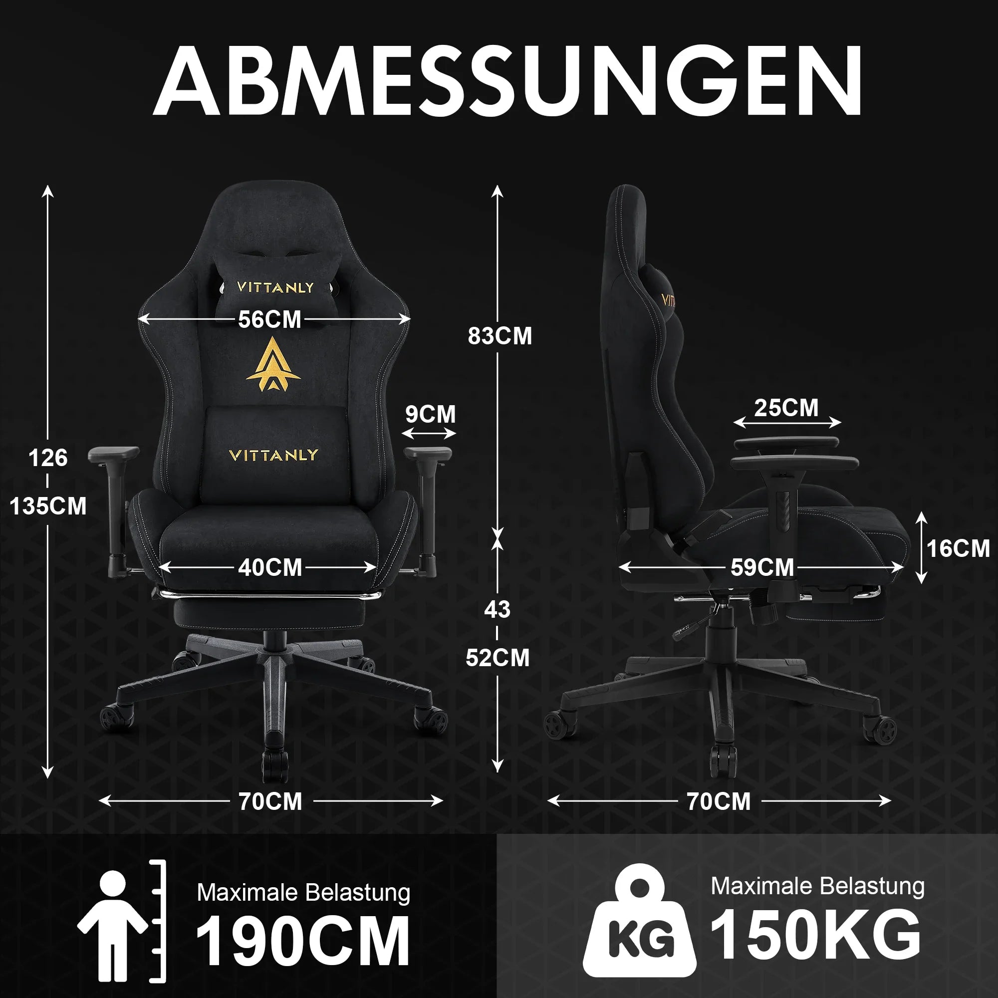 Kitinjoy Suede Gaming Chair Ergonomic Office Chair Desk Chair with Lumbar Support Comfortable Breathable Leather Computer Chair