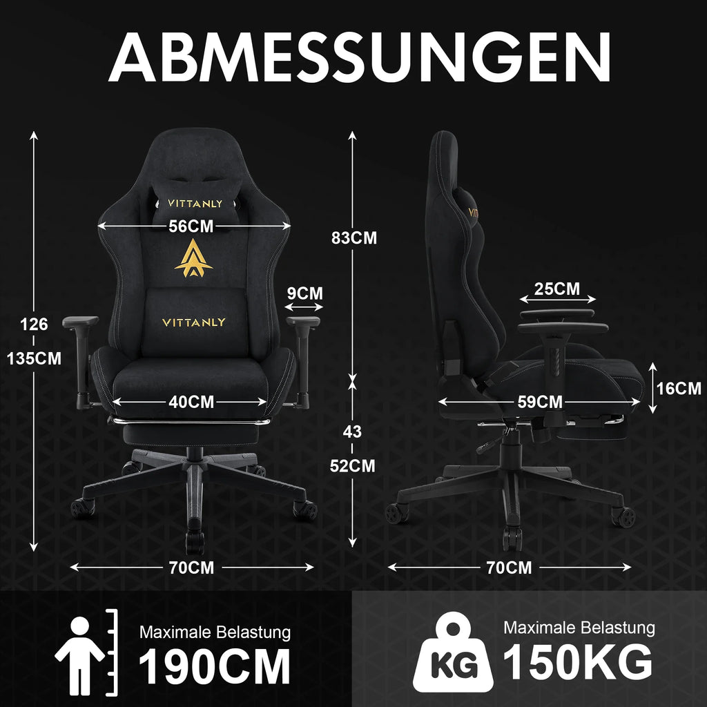 High Quality Gaming Chair With Footrest Brand Suede Leather Recline Office Chair Ergonomic Lumbar Support New Adjustable Unisex