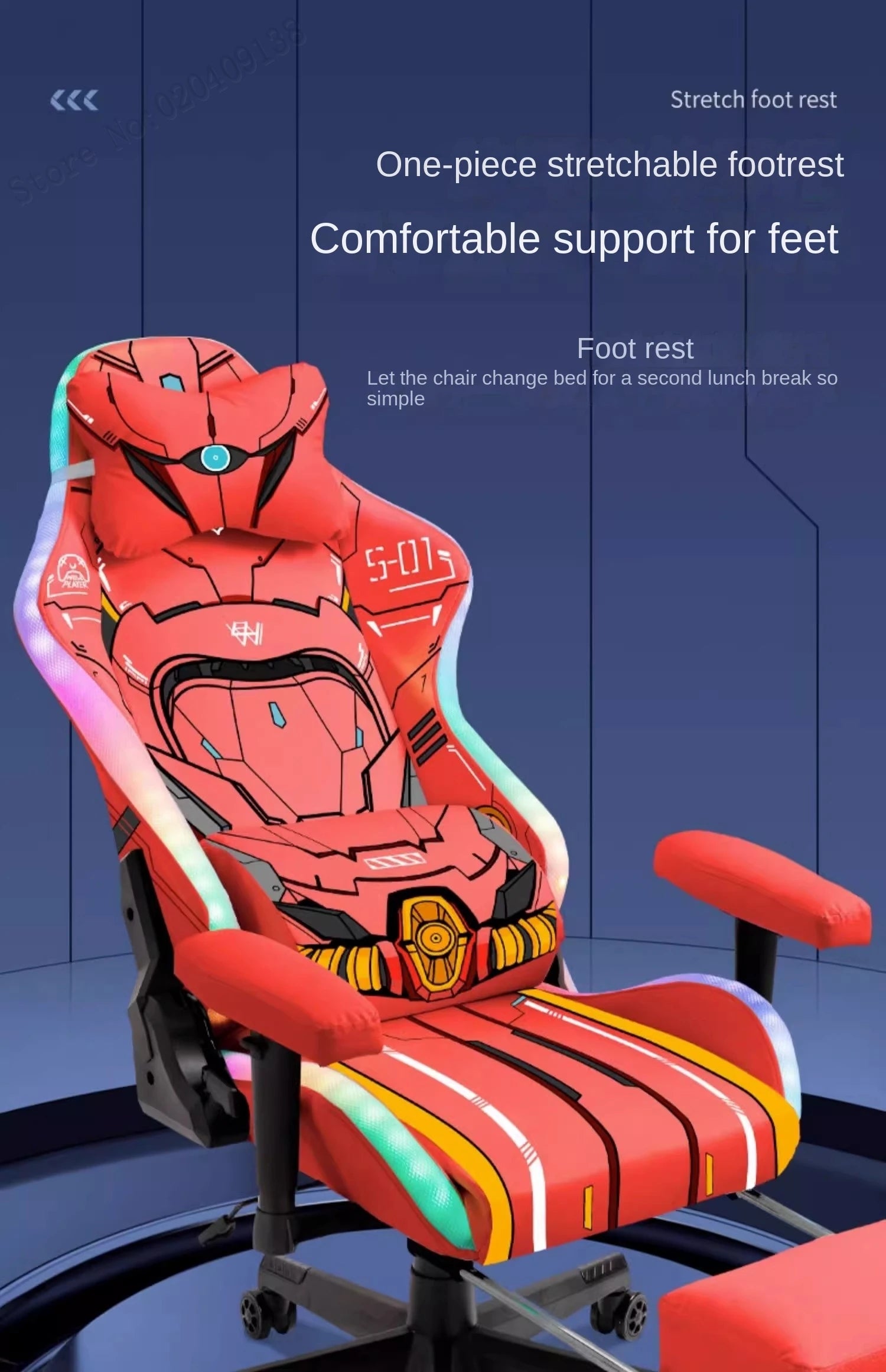 Red helium Star Gaming Chair Boys Home Office Computer Chair Ergonomic Chair Swivel Lift Adjustable Backrest Chaise Gaming
