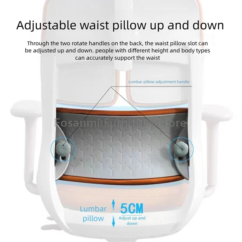 Home Swivel Desk Chair with 3-Section Ergonomic Backrest Comfy Leather Adjustable Seat Deepth Office Chair Gaming Computer Chair