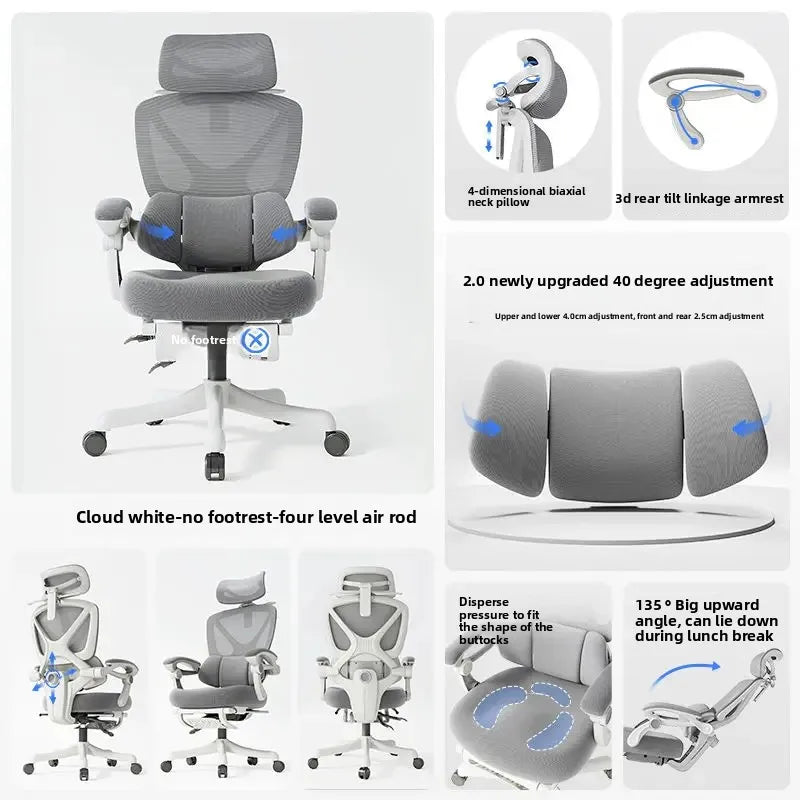 Comfortable Ergonomic Chair for Home Office Gaming with Lumbar Support Recline