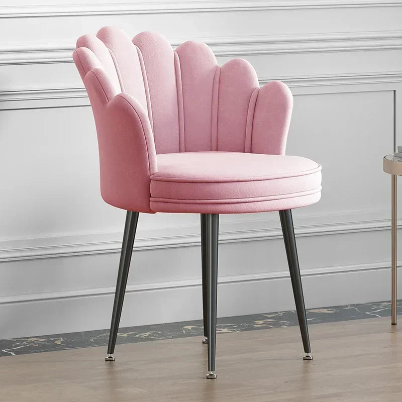 Nordic Female Anchor Chair Rotatable Home Office Chair Lovely Pink Bedroom Desk Chair with Adjustable Lift Stylish Furniture