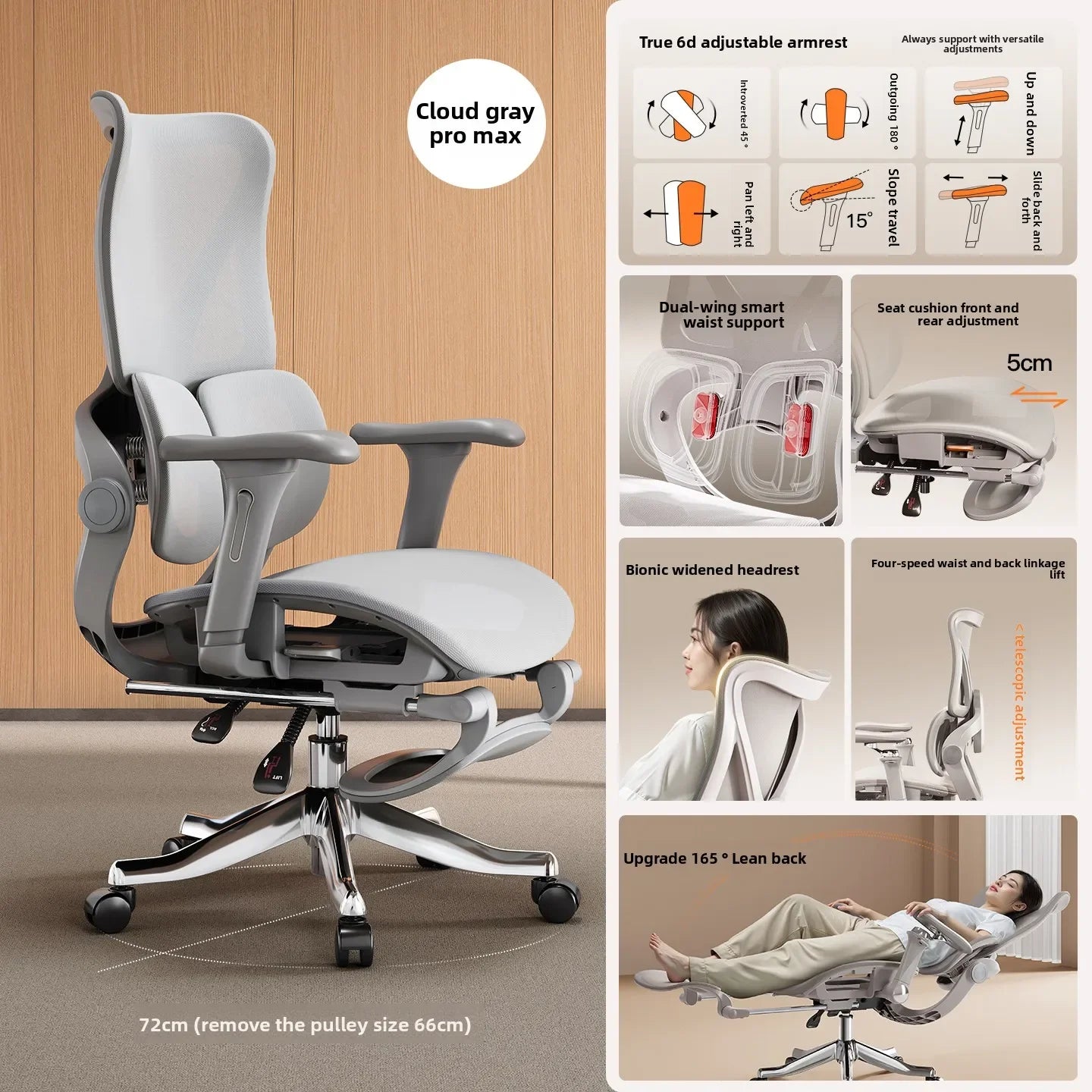 Ergonomic Chair for Long Sitting Comfort Office Computer Chair with Lumbar Support Gaming Chair for Home