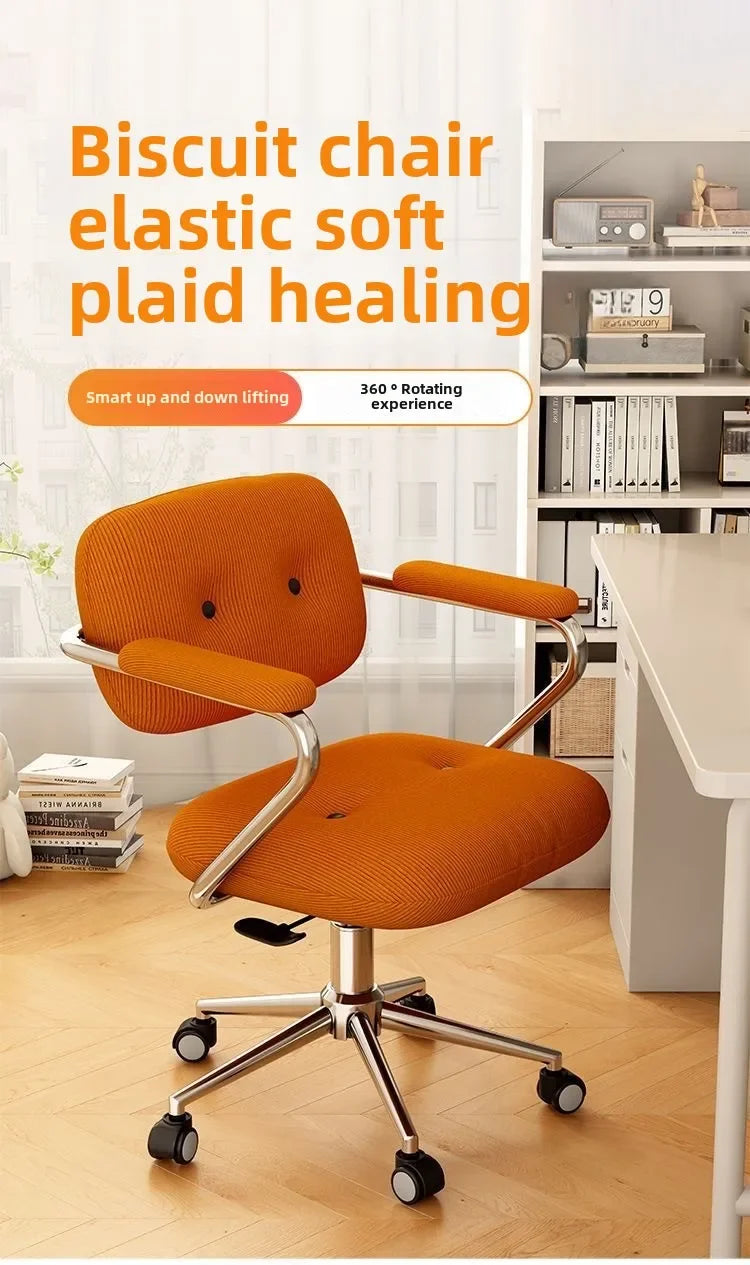 Chair Home Comfortable Sedentary Study Office Chair Bedroom Light Luxury Makeup Chair Simple Lifting Desk Computer Chair