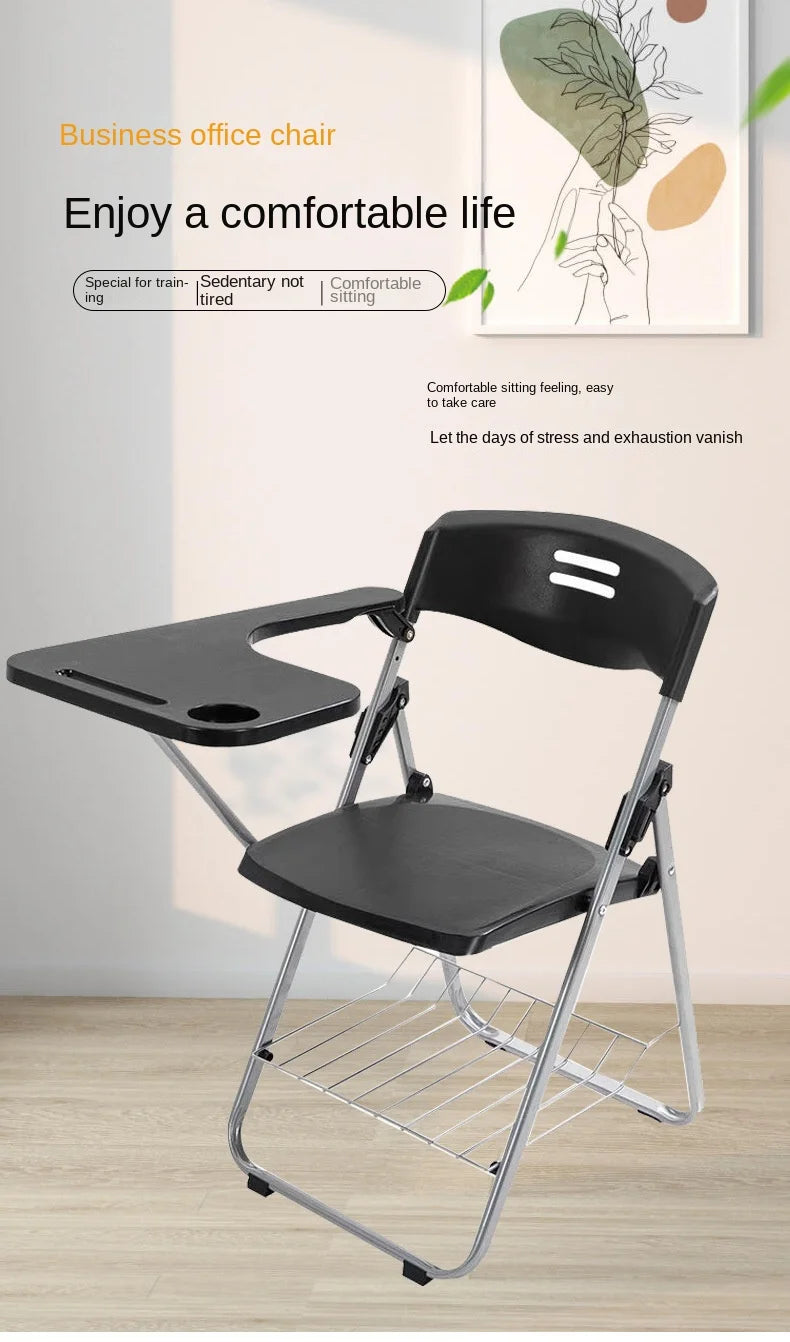 H2O Training Chair Meeting Learning Writing Chair Integrated Training Chair With Writing Board Folding Training Chair Hot New