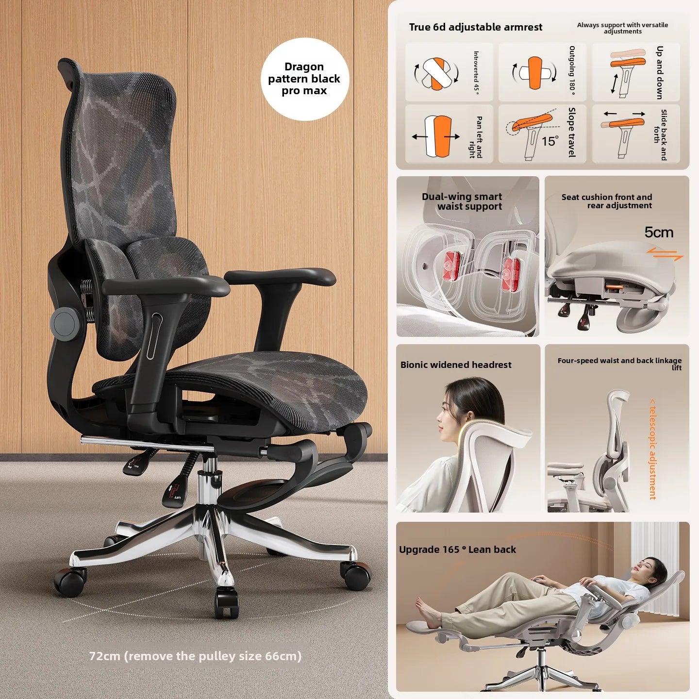 Ergonomic Chair for Long Sitting Comfort Office Computer Chair with Lumbar Support Gaming Chair for Home