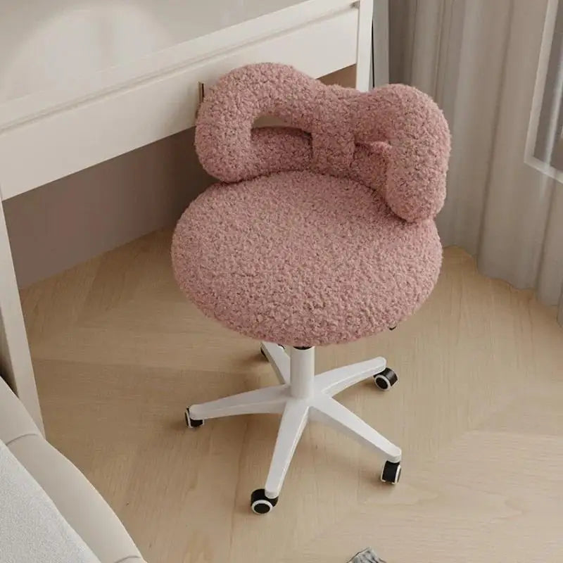 Elegant Modern Swivel Makeup Chair with Aluminum Alloy Base, Upholstered Leather,Adult Minimalist Vanity Seating for Living Room