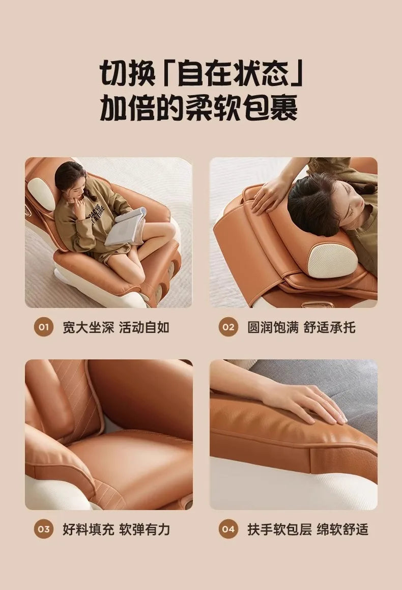 Designer Lounge Living Room Chairs Comfortable Modern Ergonomic Leather Living Room Chairs Nordic Sofa Poltrona Home Furniture