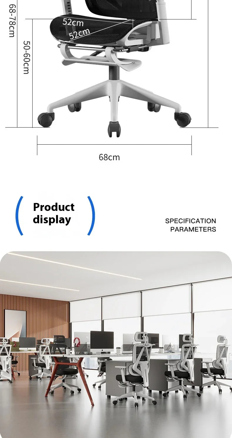 Ergonomic Chair Dresser Back Support Computer Gaming Chairs Wheels Massage Foot Rest Adjustable Sedia Da Ufficio Furniture