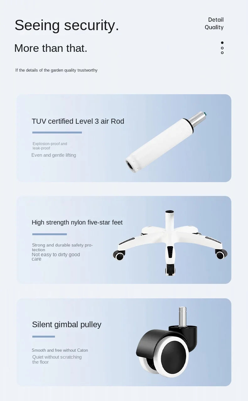 Olevo Wooden Ergonomic Chair Dormitory Movable Rotating Study Chair Office Sitting Comfortable Lying Waist Support Office Chair