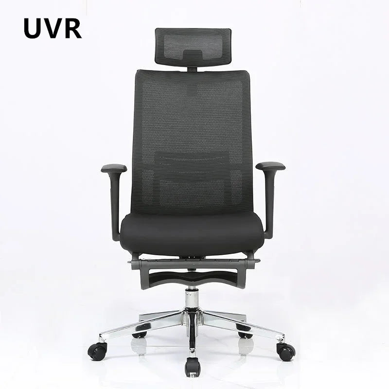 UVR Gaming Computer Chair Sedentary Not Tired Mesh Staff Chair Lift Rotating Reclining Boss Chair with Footrest Office Chair