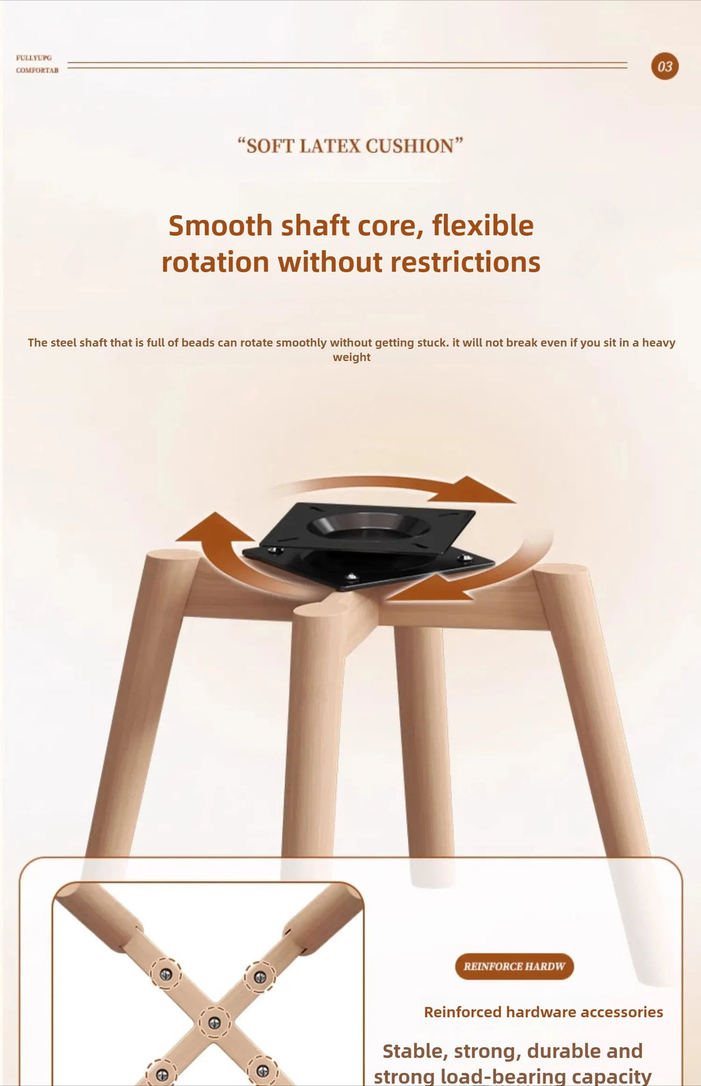 Prolonged Sitting Chair Comfortable Computer Seat Leather Backrest Chair Makeup Stool for Dormitory Study Versatile Seating