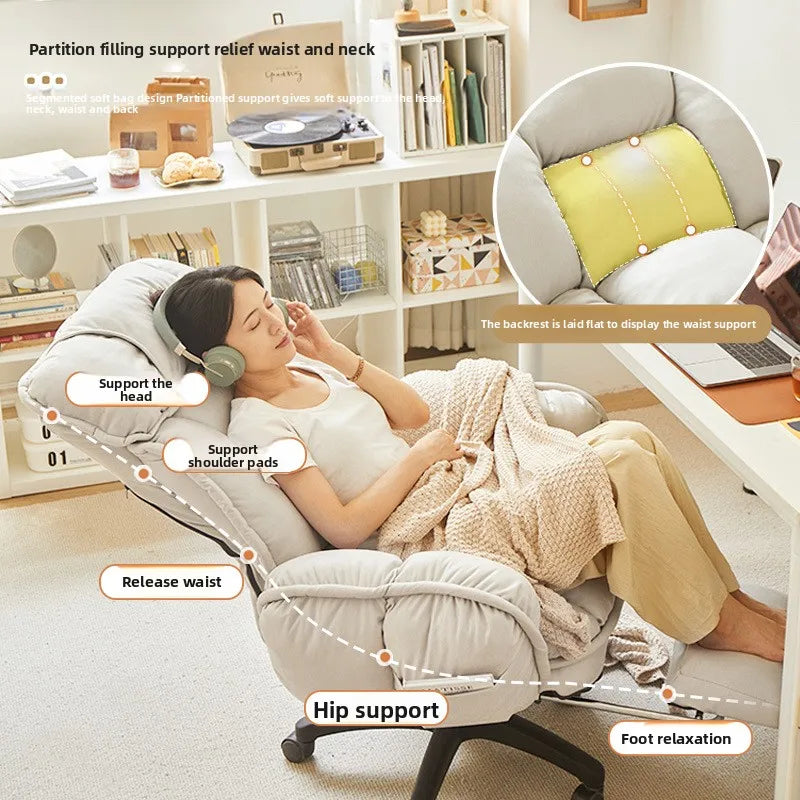 Computer Chair,bedroom,lazy Leisure Chair,comfortable Sitting Chair,office Chairs,backrest That Can Be Reclined,e-sports Chairs