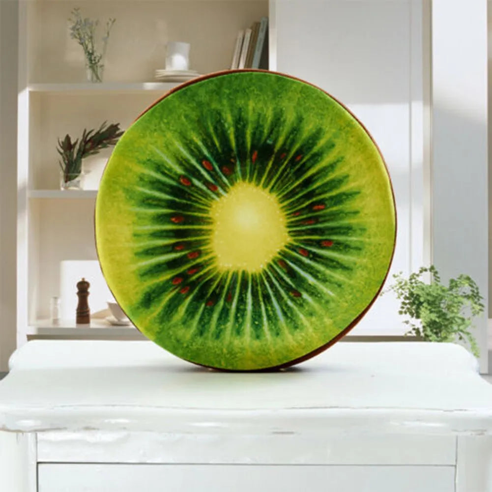 Cartoon Fruits Print Round Bar Chair Cushion Cover Anti-Slip Seat Cushion Slipcover Soft Stool Cushion Covers Slipcover