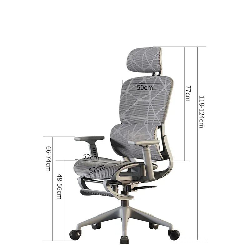 Ergonomic Office Chair Gaming Computer 3D Armchair Armrests Headrest Chair Lift High Back Sillas Gaming Foot Pedals Furniture