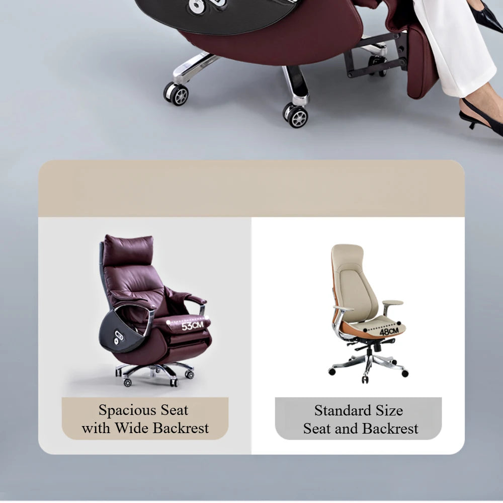 Leather Modern Office Chairs Makeup Boss Recliner Massage Computer Chair Autofull Ergonomic Silla Oficina School Furniture