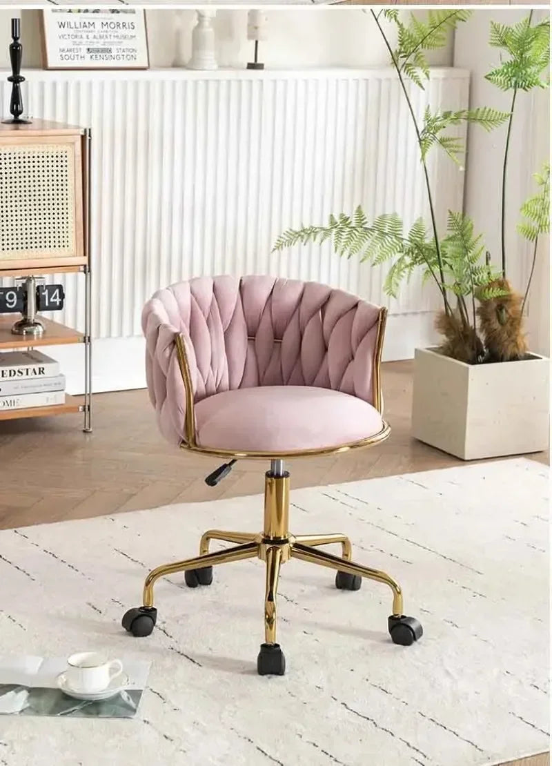 Home Girls Bedroom Makeup Chair, Comfortable for Long Periods of Time Grace Living Room Backrest Lift Swivel Chair JQM Furniture