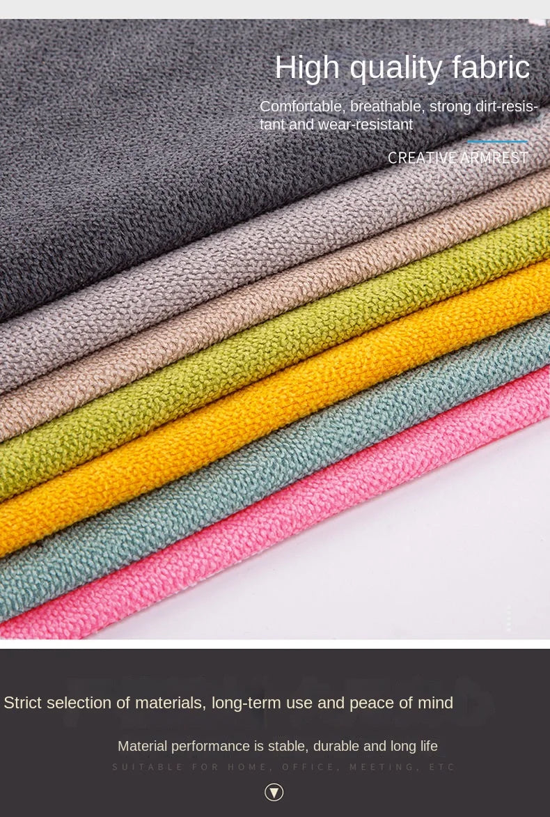 MOMO Scandinavian Simple Small Computer Chair Sedentary Fabric Backrest Chair Study Office Swivel Chair Can Lift Household Chair