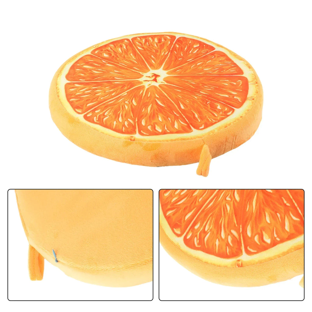 Cartoon Fruits Print Round Bar Chair Cushion Cover Anti-Slip Seat Cushion Slipcover Soft Stool Cushion Covers Slipcover