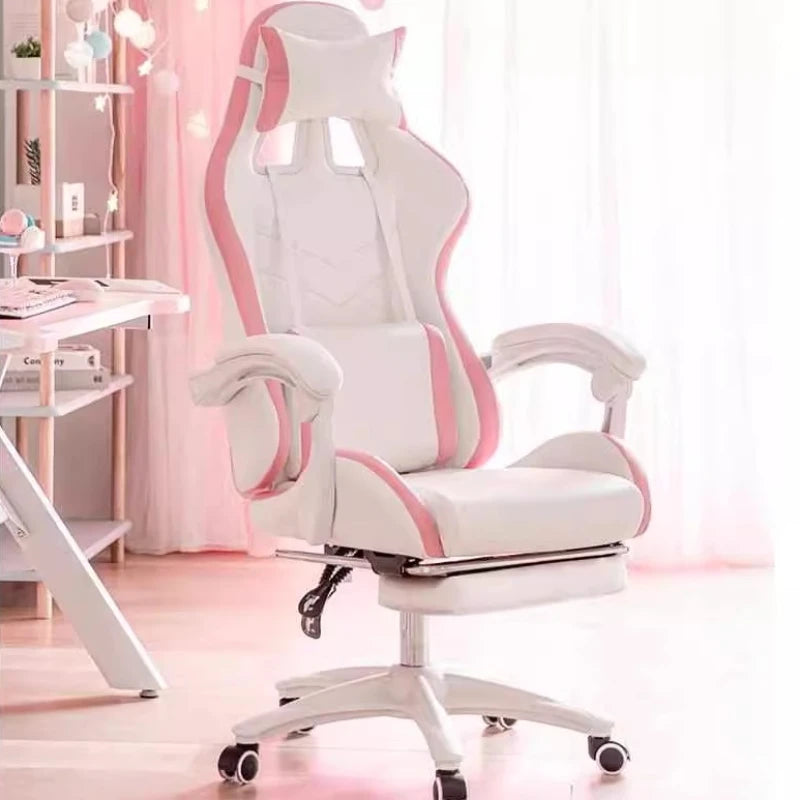 Adjustable Designer Office Chair Computer Cute Headrest High Back Gaming Chair Ergonomic Comfy Sillas De Oficina Chair Furniture