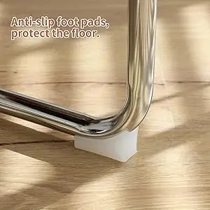 Faux Leather Rattan Side Accent Chairs with Chrome Legs,Modern Mid Century Designed Chairs for Dining,Living Room,Kitchen Chairs