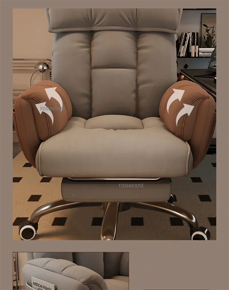 Adjustable Height Computer Chair Comfortable Ergonomic Office Chair Dormitory E-sports Gaming Chair Reclining Backrest Furniture