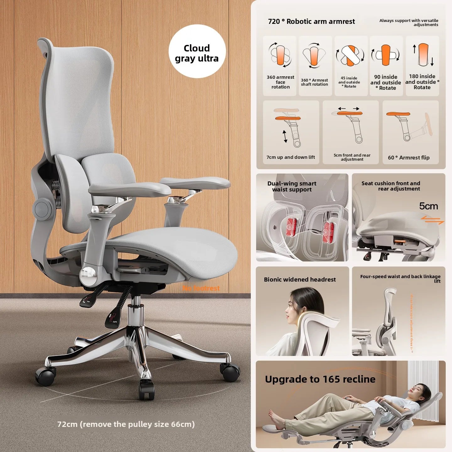 Ergonomic Chair for Long Sitting Comfort Office Computer Chair with Lumbar Support Gaming Chair for Home