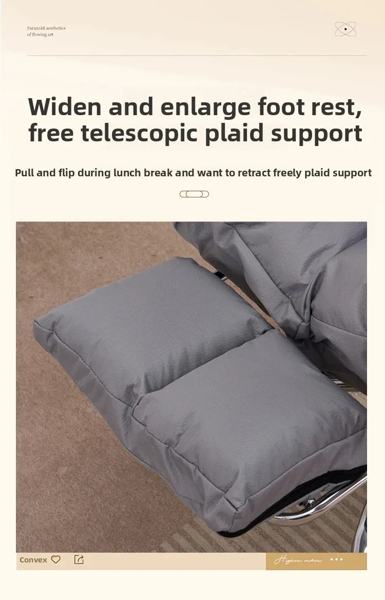 Computer Chair for Long Sitting, Adjustable Backrest Office Chair, Gaming and Study Desk Chair, Ergonomic Support for Women