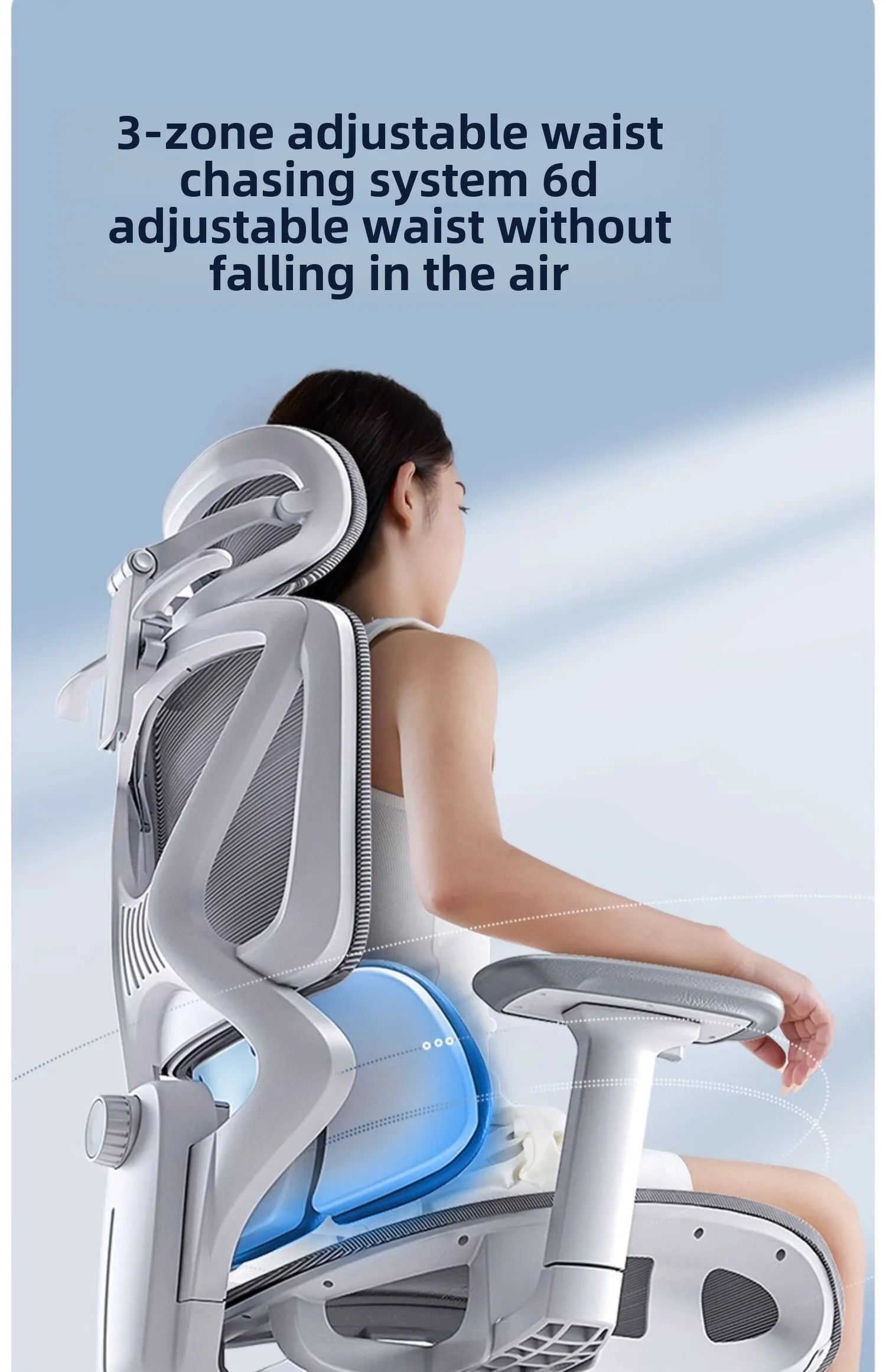 Adjustable Ergonomic Chair with Lumbar Support, Comfortable Gaming Chair for Home and Office, Reclining Office Chair