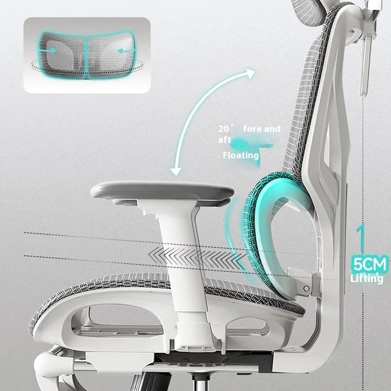 Chair Computer Chairs for Living Room Desk Footrest Adjustable Furniture White Gaming Chair Free Delivery Office Automation