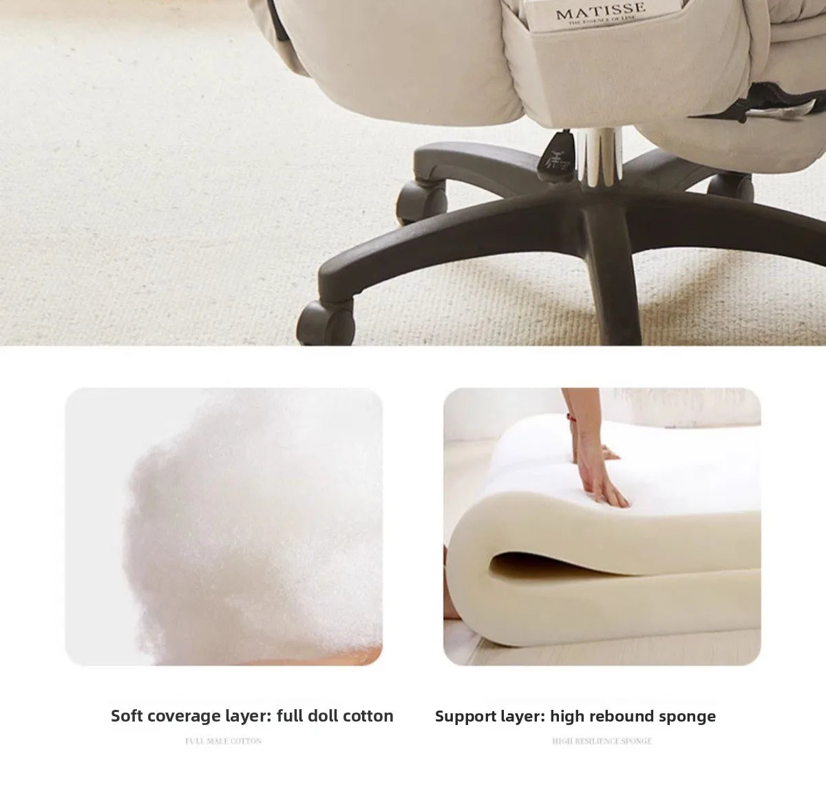 Computer Chair,bedroom,lazy Leisure Chair,comfortable Sitting Chair,office Chairs,backrest That Can Be Reclined,e-sports Chairs