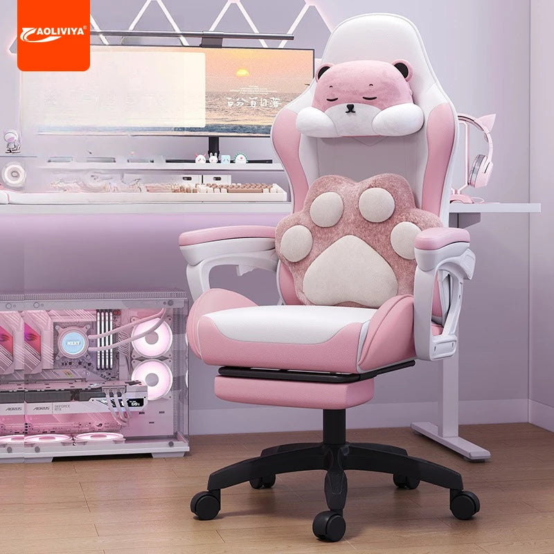 AOLIVIYA Waist E-sports Chair Home Office Seat Rotating Boss Chair Lifting Game Chair Internet Cafe Swivel Reclining