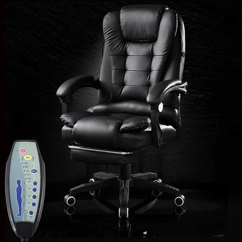 Office Boss Chair Ergonomic Computer Gaming Chair Internet Cafe Seat Household Reclining Seven-point massage Chair With Footrest