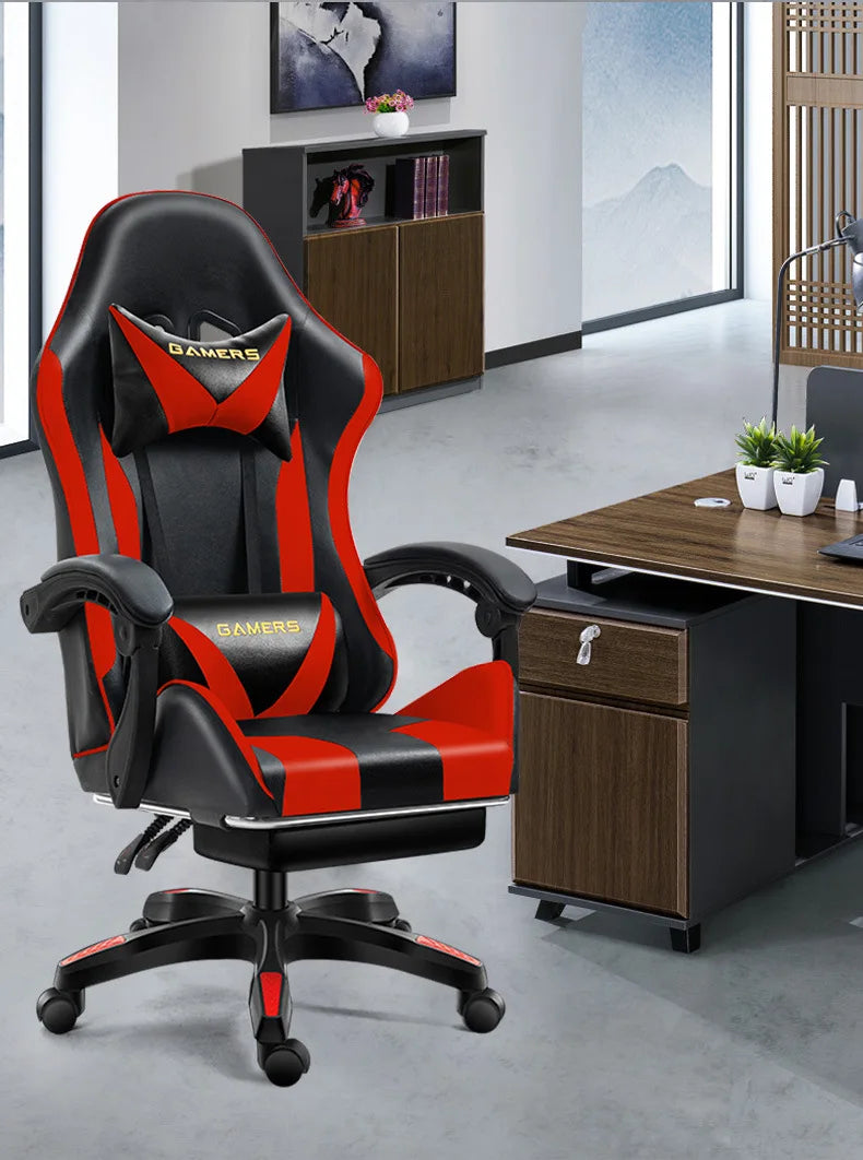 Gaming Chair Office Chair Ergonomic PU Leather Computer Desk Chair with Headrest and Lumbar Support Game Chairs Racing Chair