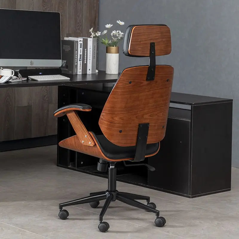 Office Computer Chair Home Comfortable Long-term Sitting Solid Wood Lift Swivel Chair Staff Office Boss Chair Study Chairs