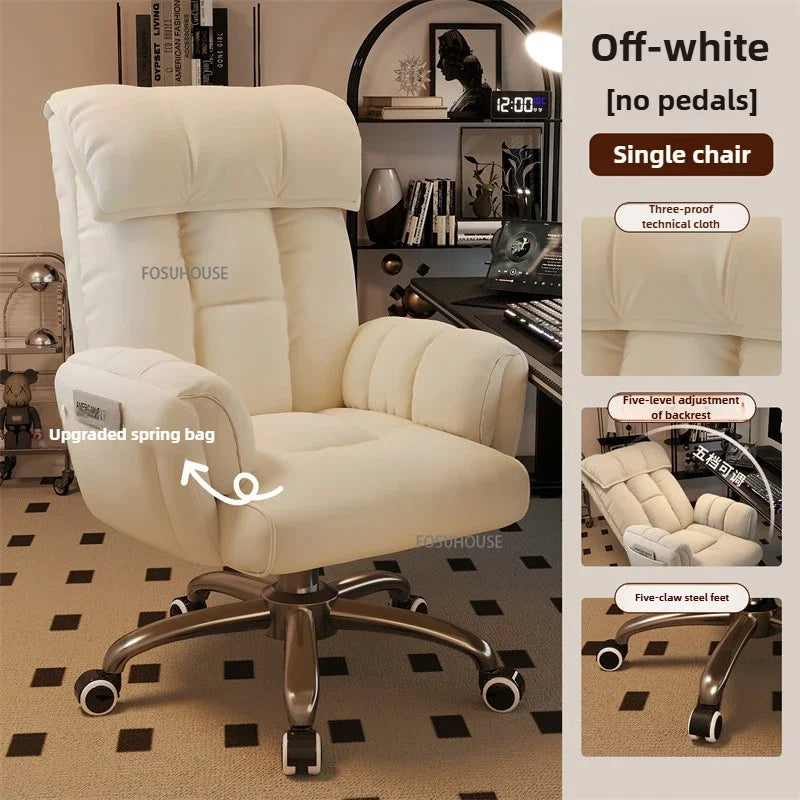 Adjustable Height Computer Chair Comfortable Ergonomic Office Chair Dormitory E-sports Gaming Chair Reclining Backrest Furniture